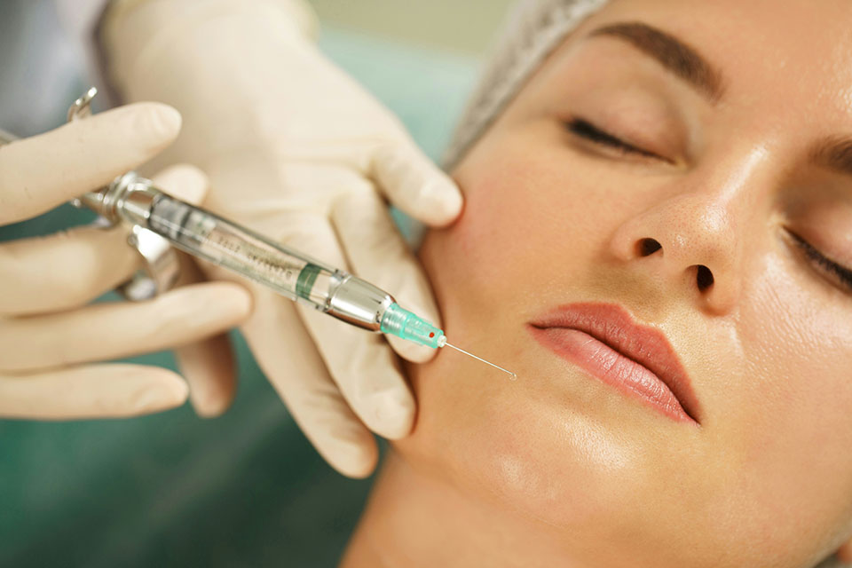 woman getting botox