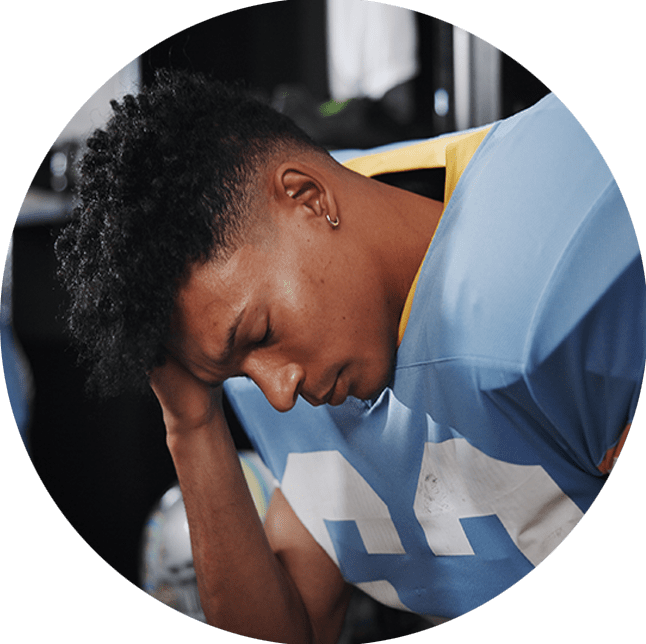 athlete with a concussion